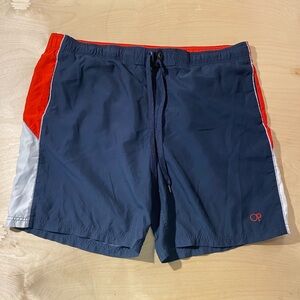 OP Men's Swim Shorts - Navy and Red XL (40-42) (MQ)